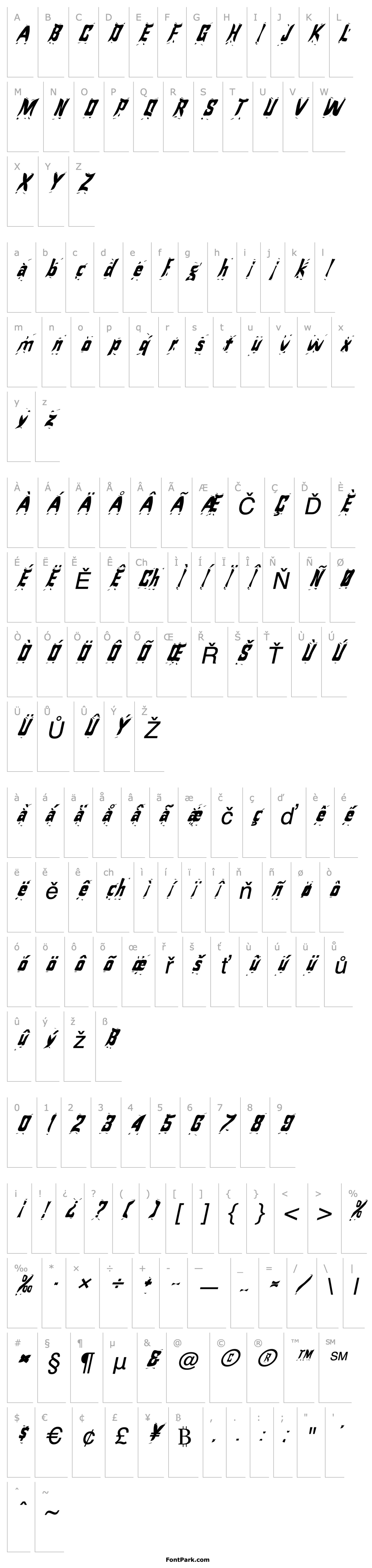 Overview FZ WARPED 24 ITALIC