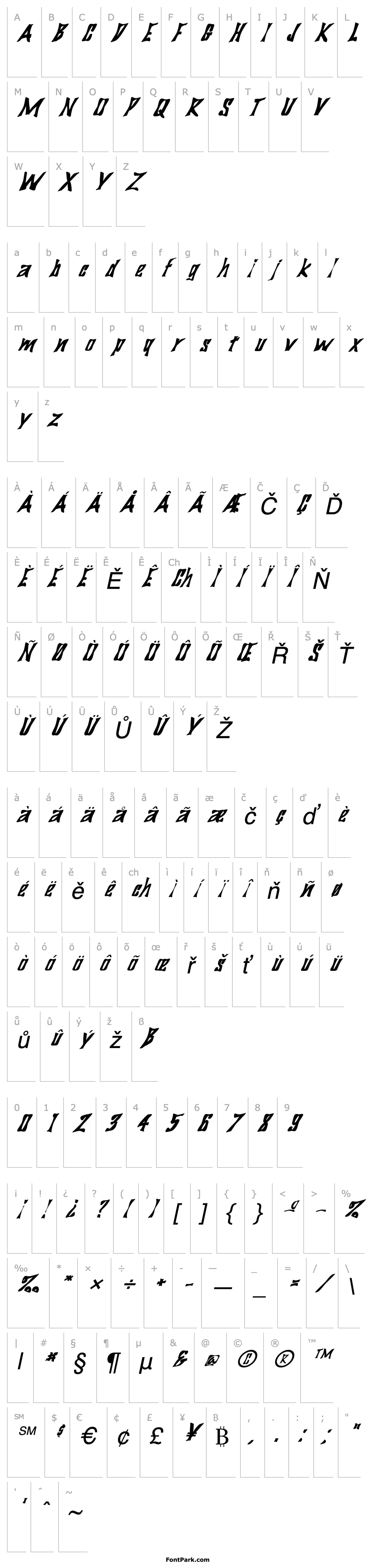 Overview FZ WARPED 29 ITALIC