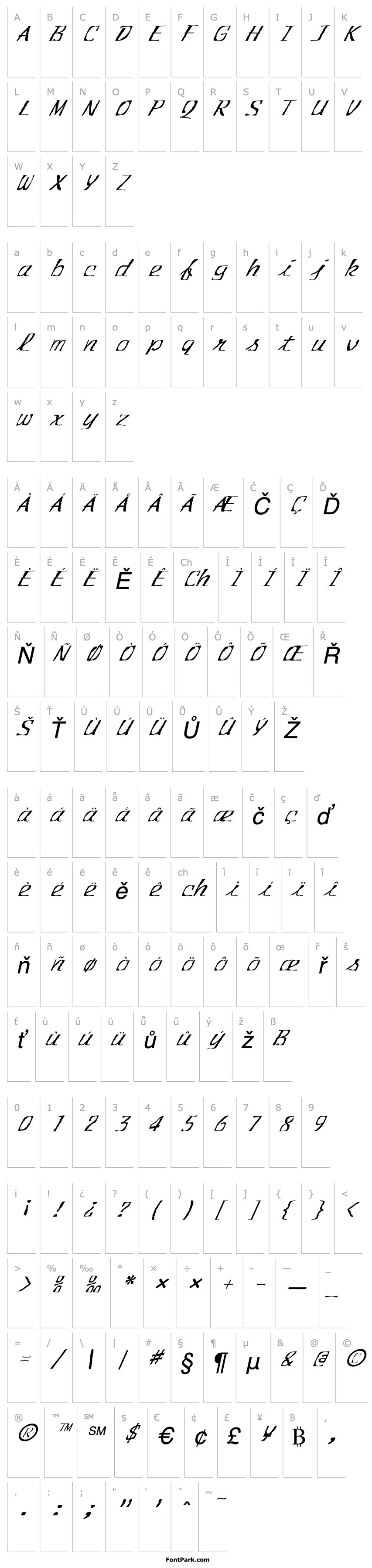 Overview FZ WARPED 30 ITALIC