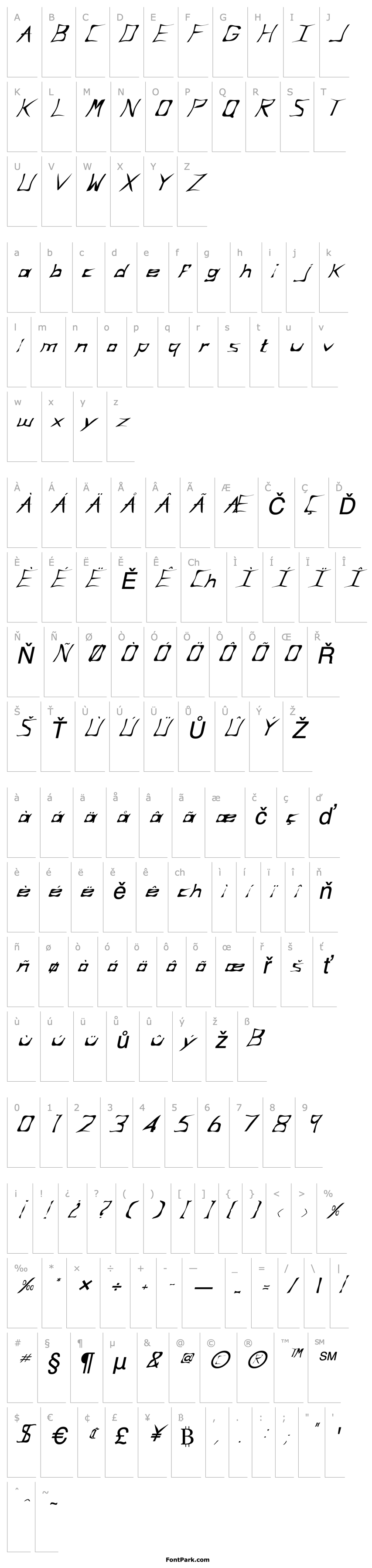 Overview FZ WARPED 34 ITALIC