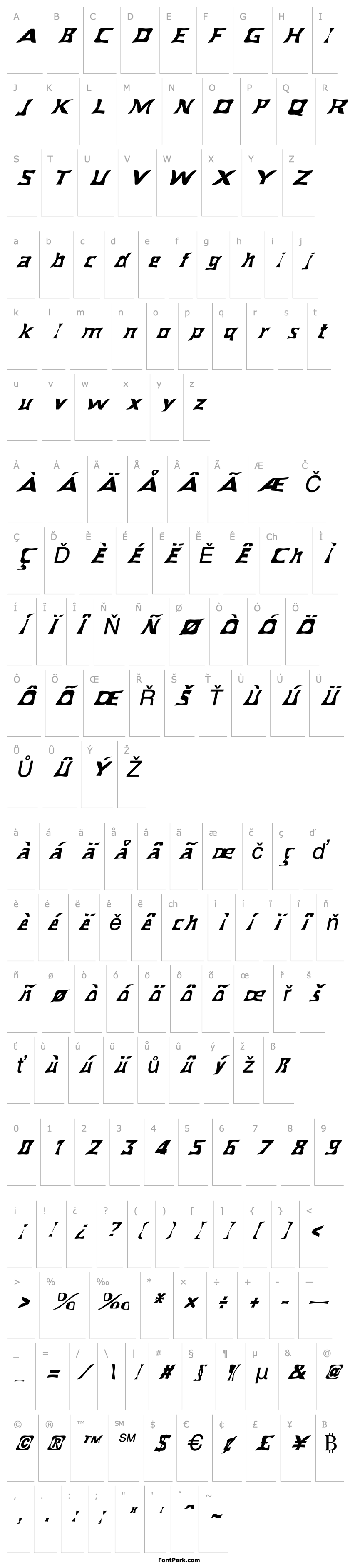 Overview FZ WARPED 40 ITALIC