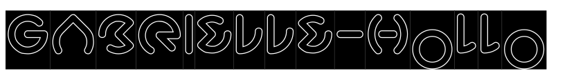 Font GABRIELLE-Hollow by weknow © (weknow.deviantart.com)