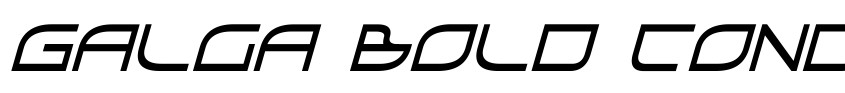Preview Galga Bold CondensedItalic