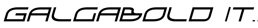 Font GalgaBold Italic by Daniel Zadorozny
