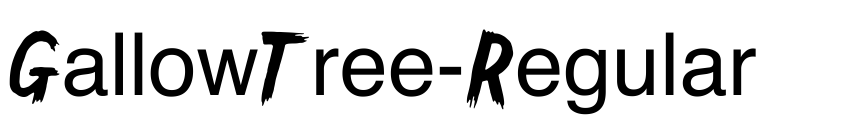 Font GallowTree-Regular by Simon Stratford