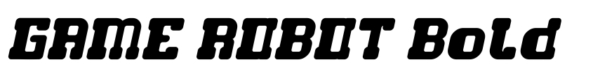 Preview GAME ROBOT Bold Italic