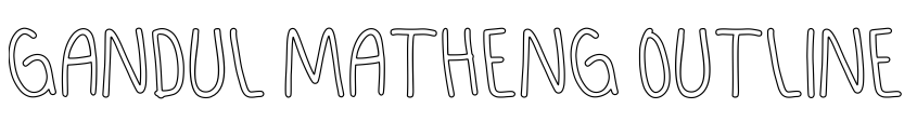 Font GANDUL MATHENG Outline by Unknown