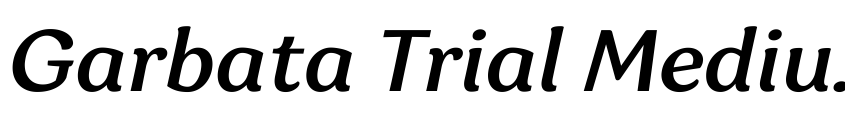Preview Garbata Trial Medium Italic