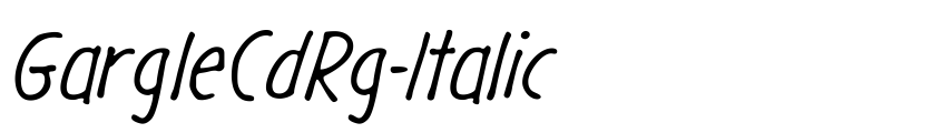 Preview GargleCdRg-Italic