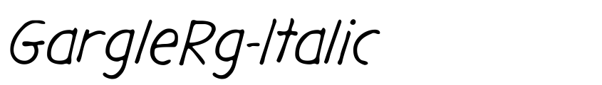 Preview GargleRg-Italic