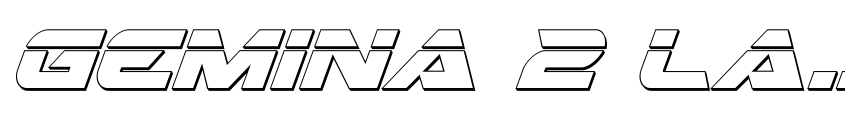 Preview Gemina 2 Laser 3D Italic