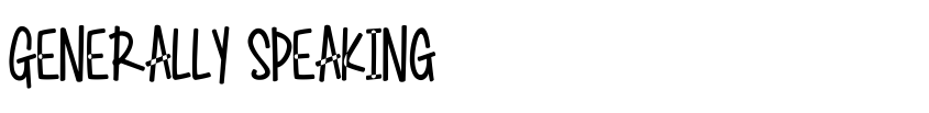 Preview Generally Speaking