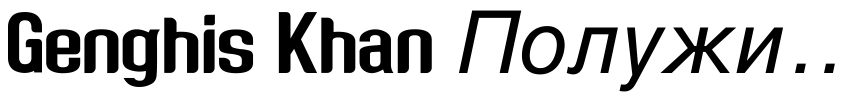 Preview Genghis Khan Полужирный