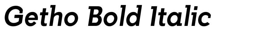 Preview Getho Bold Italic