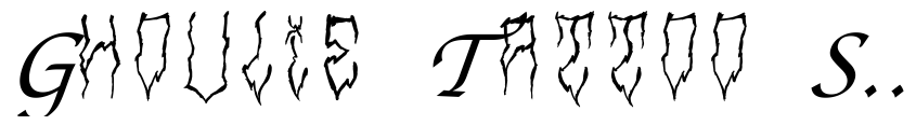 Font Ghoulie Tattoo Script Demo by Out of Step Font Company