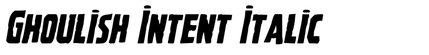 Preview Ghoulish Intent Italic