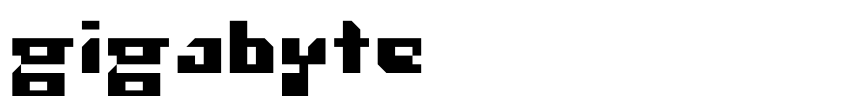 Font gigabyte by Wilfried Ignalka