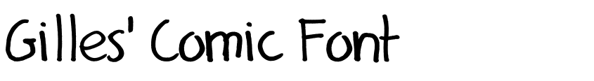 Preview Gilles' Comic Font