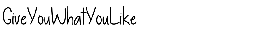 Preview GiveYouWhatYouLike