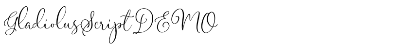Font GladiolusScriptDEMO by Sarid Ezra