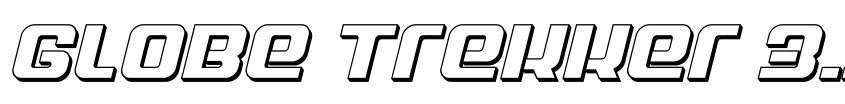 Písmo Globe Trekker 3D Italic od Daniel Zadorozny
