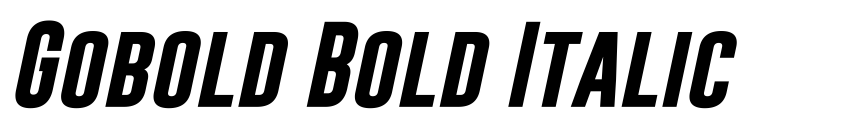 Preview Gobold Bold Italic