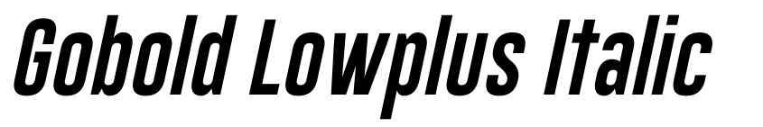 Preview Gobold Lowplus Italic