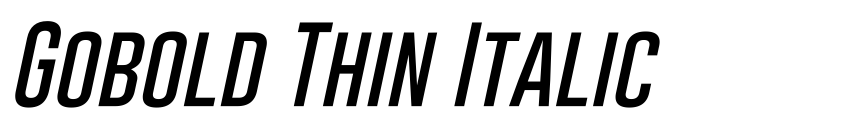 Preview Gobold Thin Italic