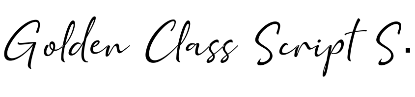 Font Golden Class Script Slant Golden Class by Subectype. 2019