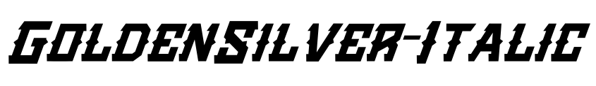 Font GoldenSilver-Italic by Display Studio
