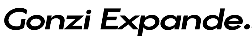 Preview Gonzi Expanded PERSONAL USE Bold Italic