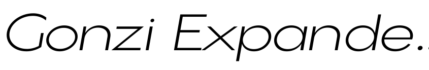 Preview Gonzi Expanded PERSONAL USE Light Italic