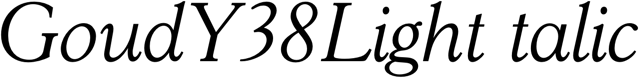 Preview GoudY38LightItalic