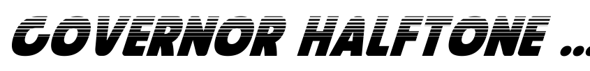 Preview Governor Halftone Italic