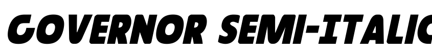 Preview Governor Semi-Italic