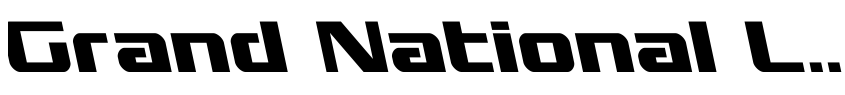 Font Grand National Leftalic by Daniel Zadorozny
