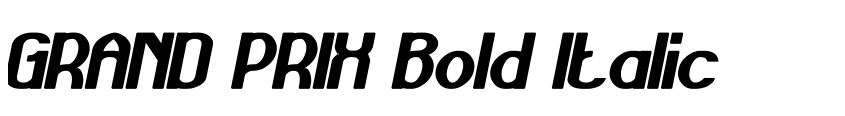 Font GRAND PRIX Bold Italic by weknow © (weknow.deviantart.com)