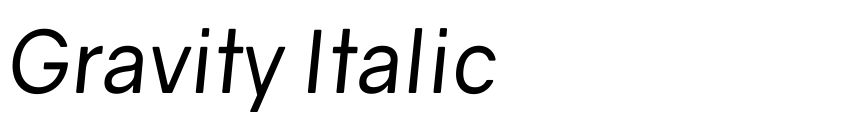 Preview Gravity Italic