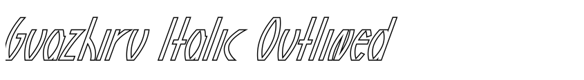 Preview Guazhiru Italic Outlined