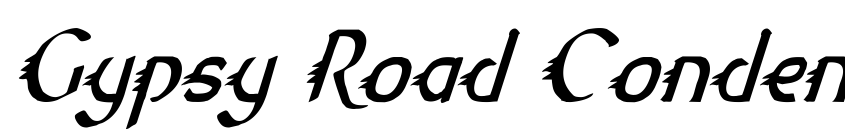 Font Gypsy Road Condensed Italic by Daniel Zadorozny