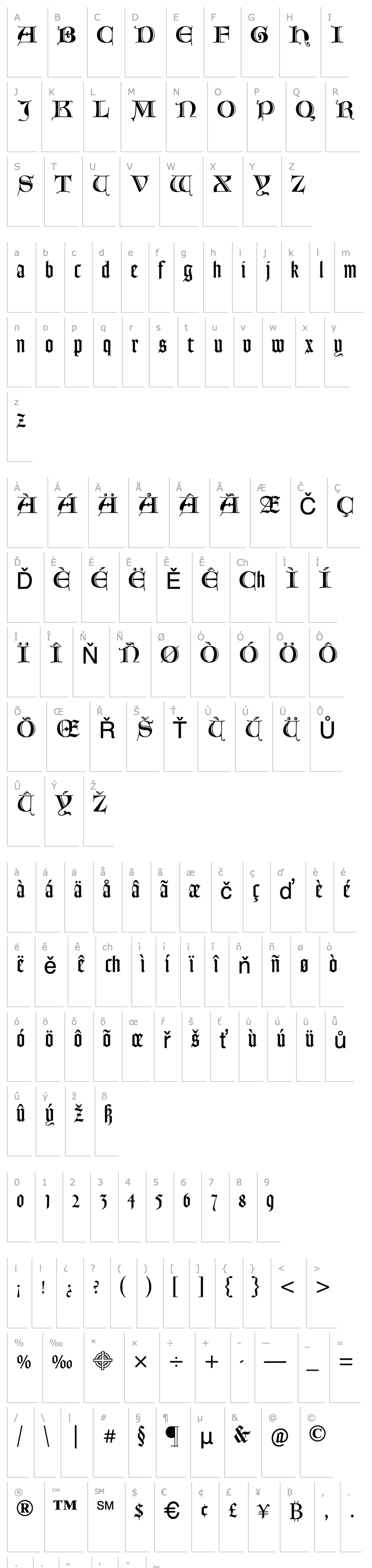 Overview GoudyTextMT-LombardicCapitals
