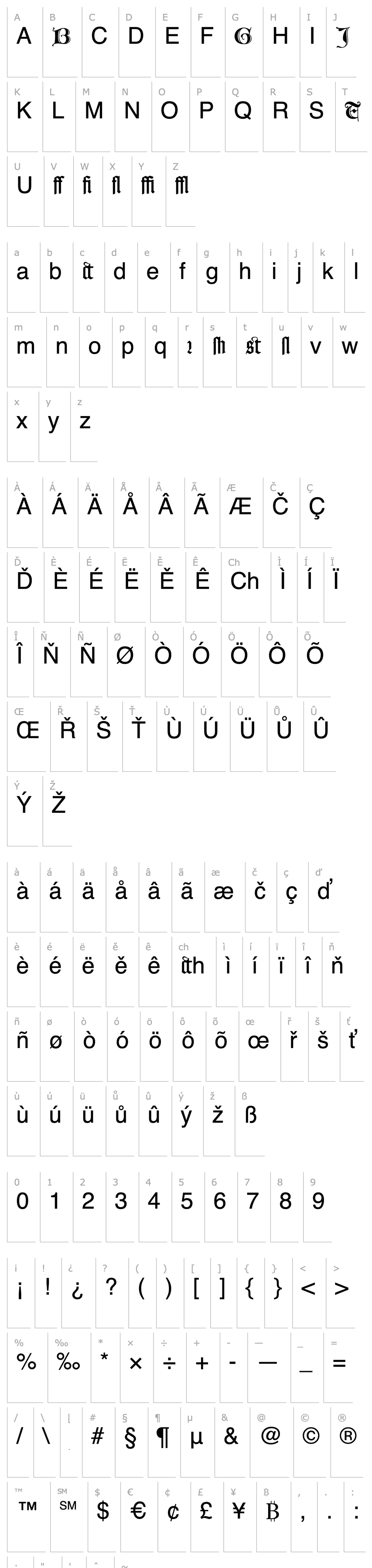 Overview GoudyTextMT-Alternate