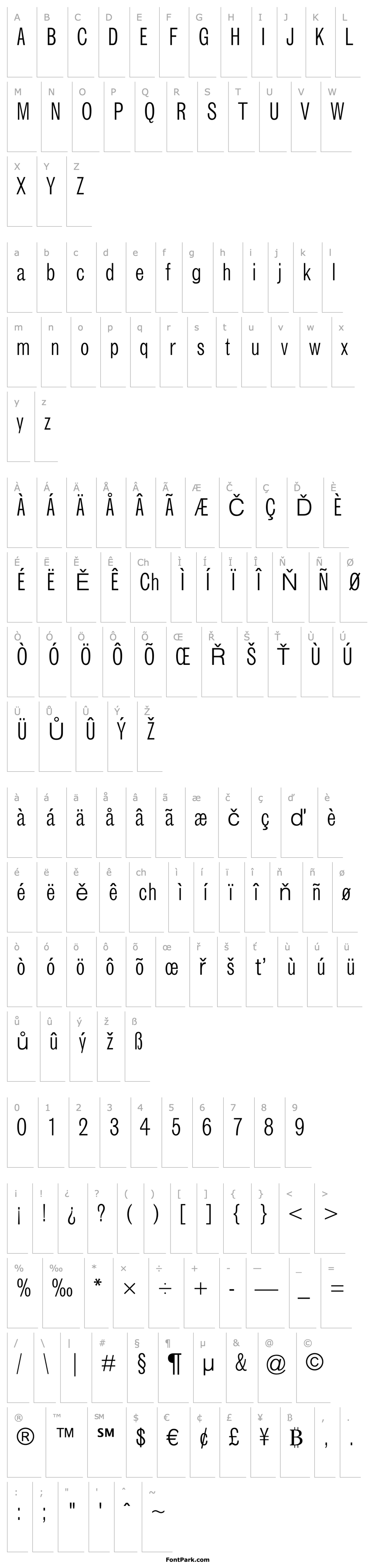 Přehled GrotesqueMT-LightCondensed