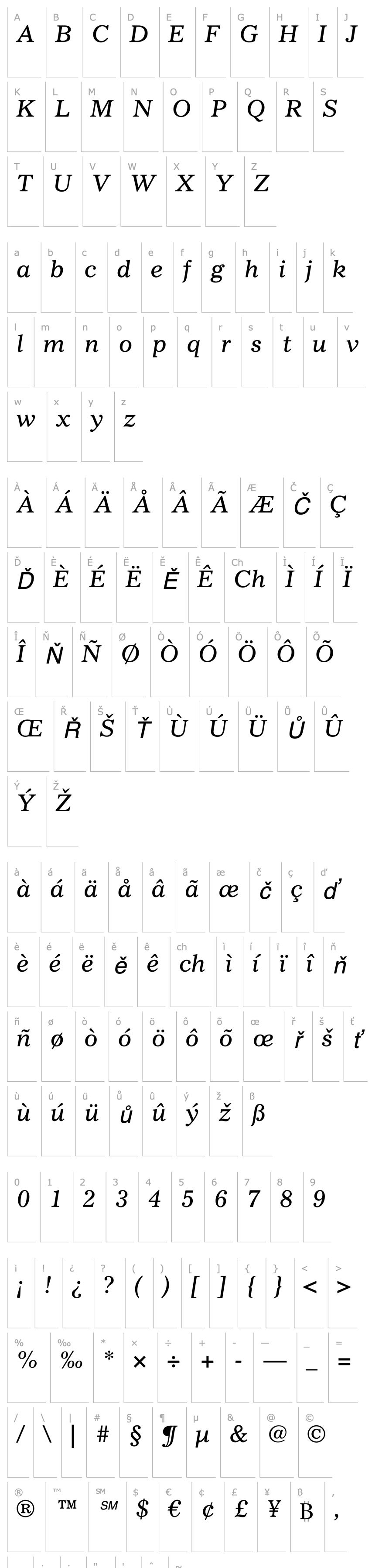 Overview GazetteLTStd-Italic