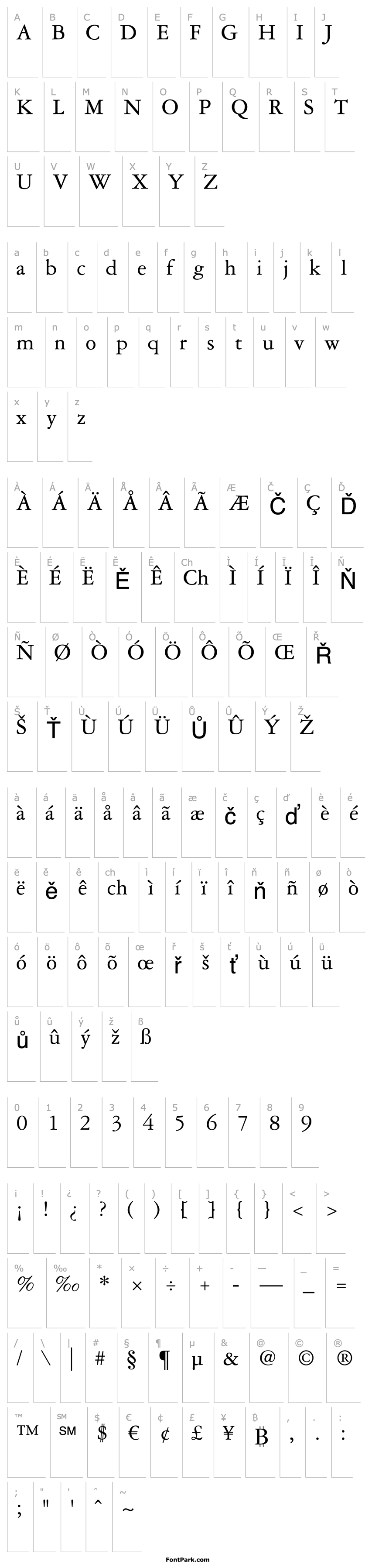 Overview Garamond3LTStd