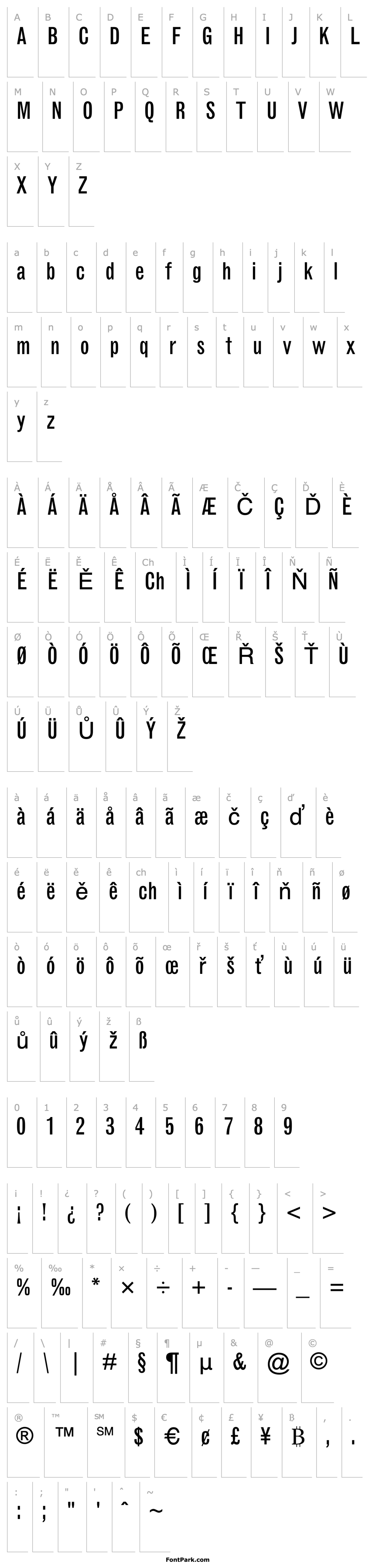 Overview GrotesqueMT-Condensed