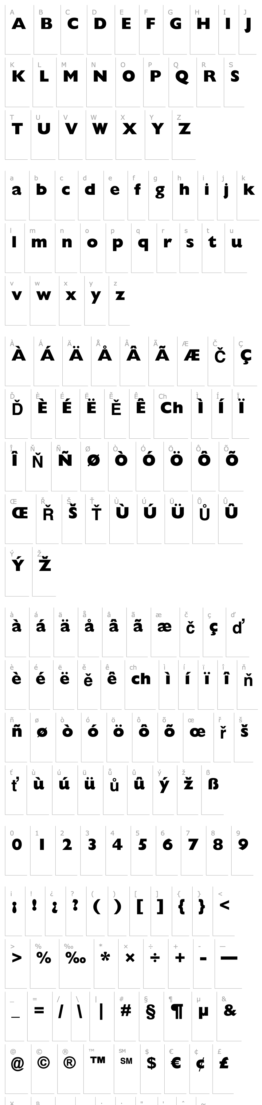 Overview GillSans-ExtraBold