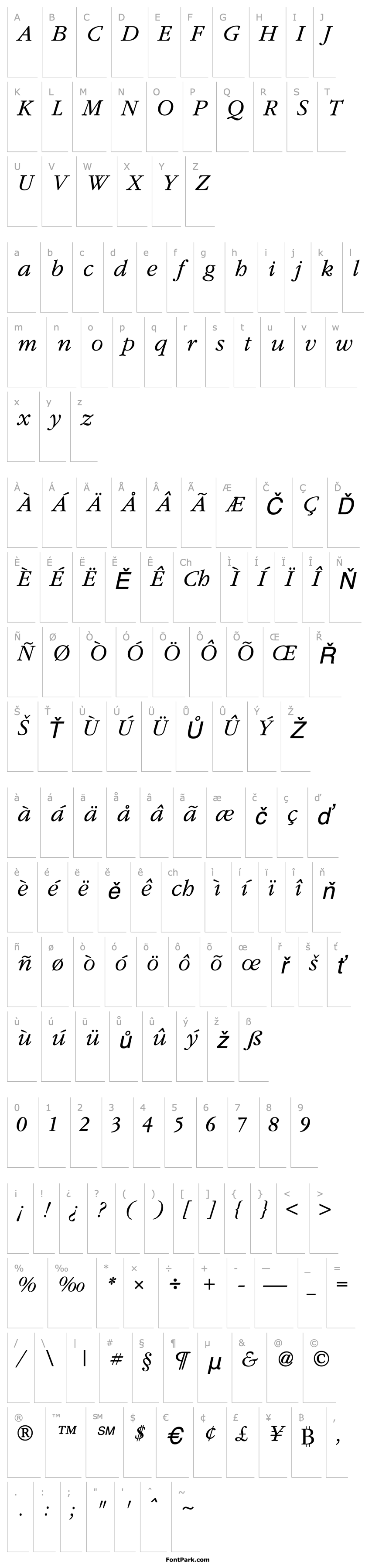 Overview Garnet Italic