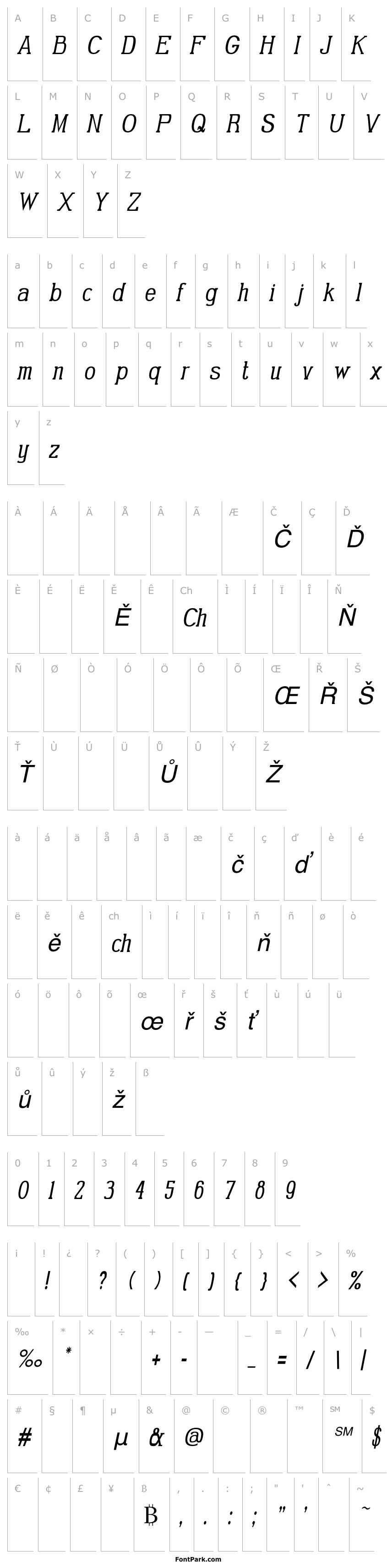 Overview Gabriel Serif Condensed Italic