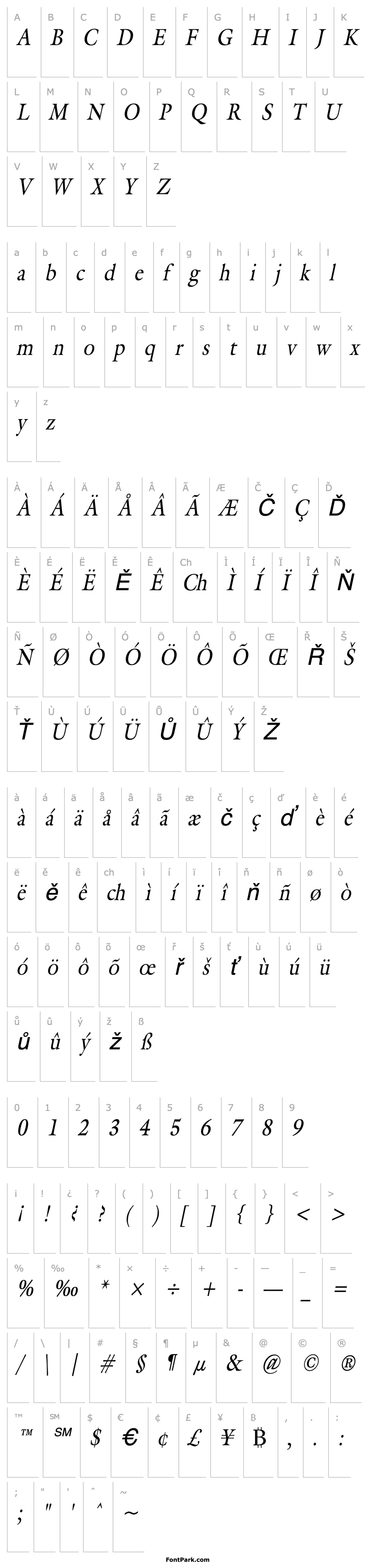 Overview Galant Condensed Italic